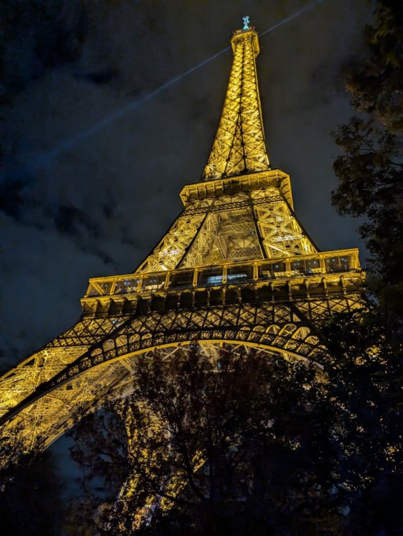 The Eiffel Tower at night